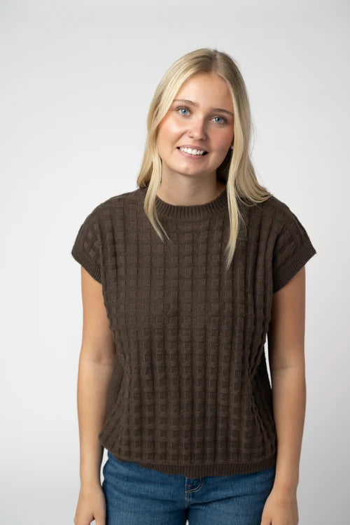 Michelle Mae | Kelly Knitted Top | Brown