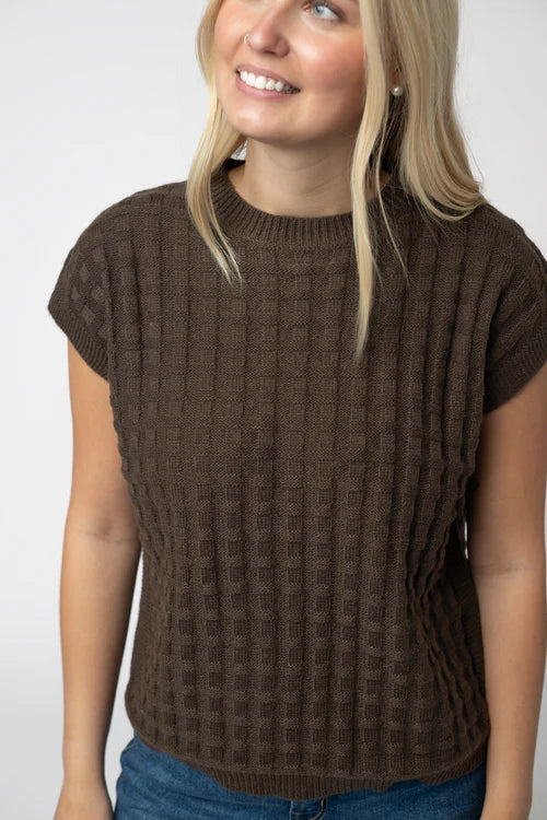 Michelle Mae | Kelly Knitted Top | Brown