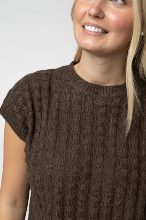 Michelle Mae | Kelly Knitted Top | Brown