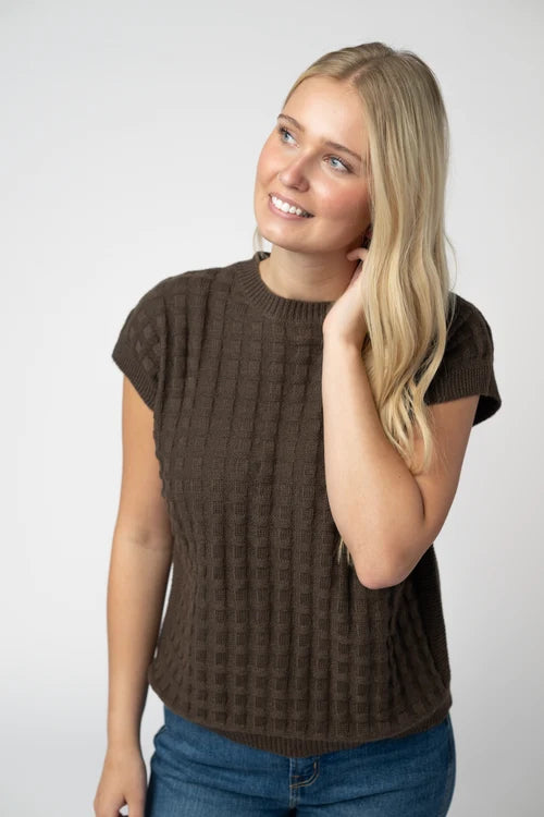 Michelle Mae | Kelly Knitted Top | Brown