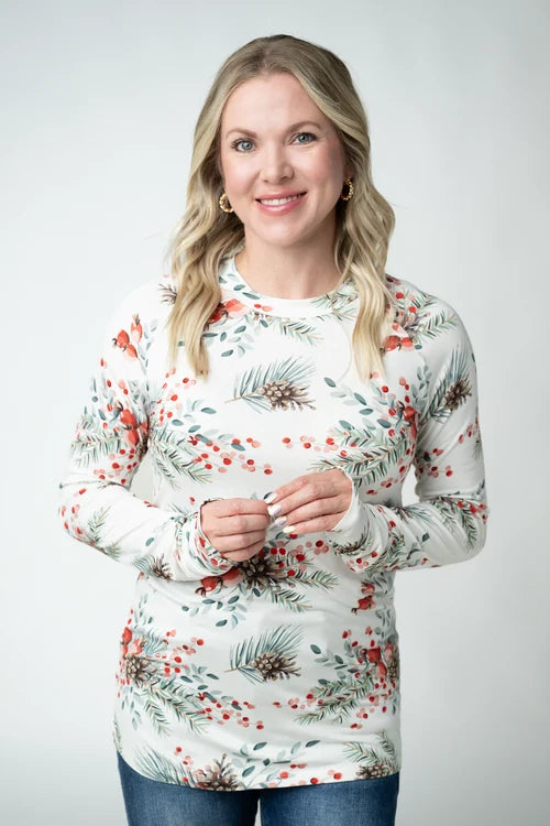 PREORDER  Michelle Mae | Blair Long Sleeve Top | Pineberry