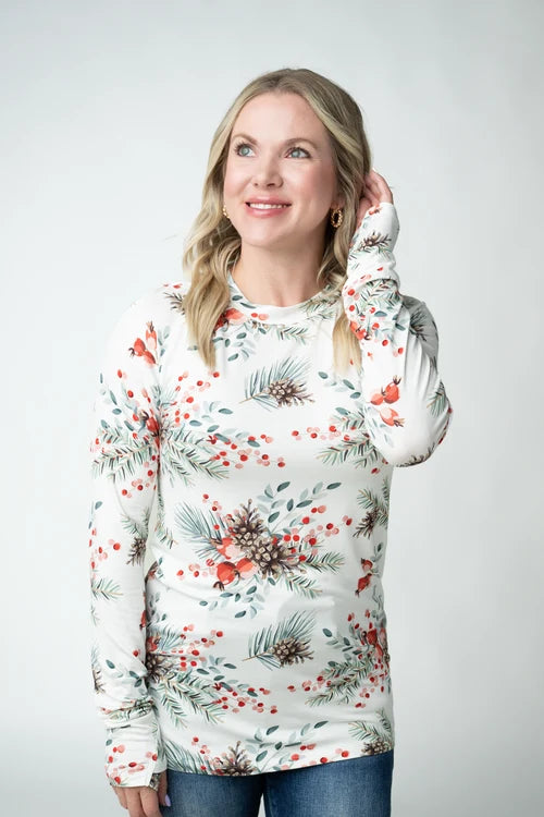PREORDER  Michelle Mae | Blair Long Sleeve Top | Pineberry