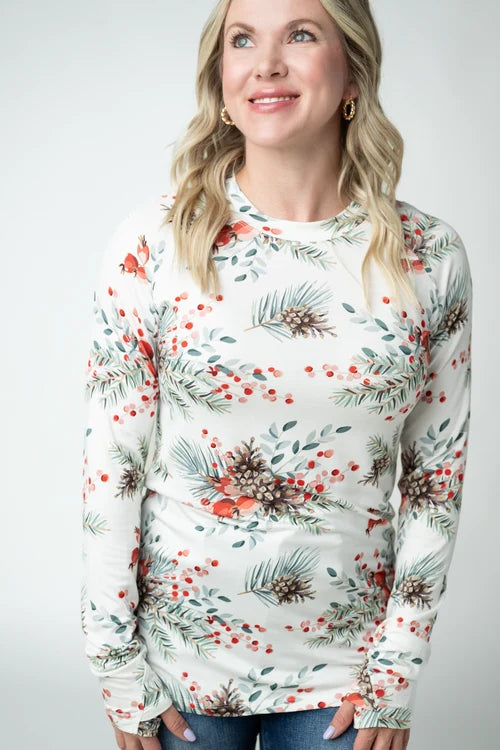 PREORDER  Michelle Mae | Blair Long Sleeve Top | Pineberry