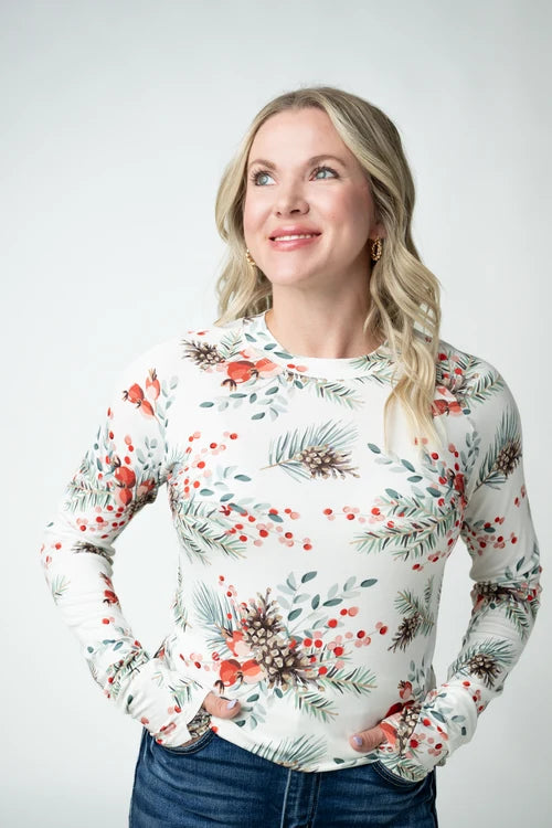 PREORDER  Michelle Mae | Blair Long Sleeve Top | Pineberry