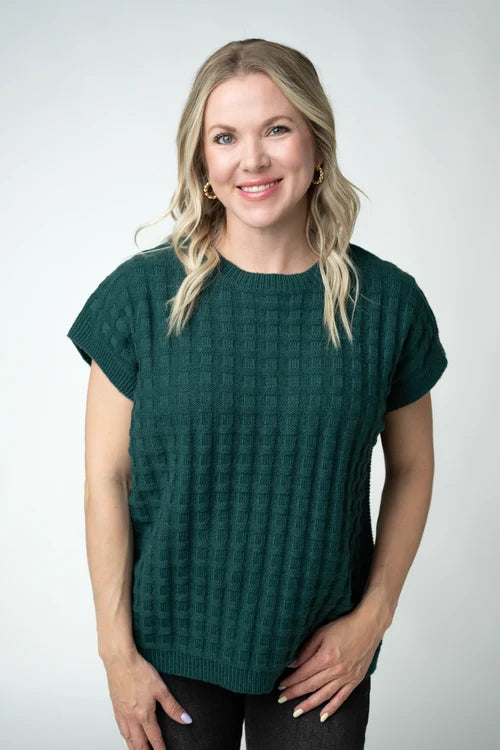 PREORDER  Michelle Mae | Kelly Knitted Top | Evergreen