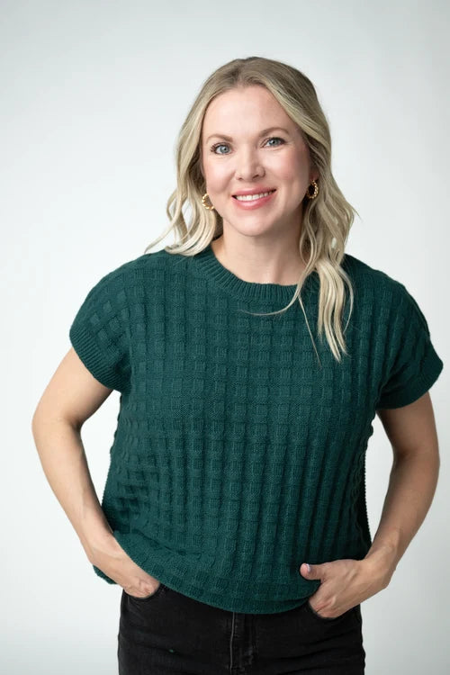 PREORDER  Michelle Mae | Kelly Knitted Top | Evergreen