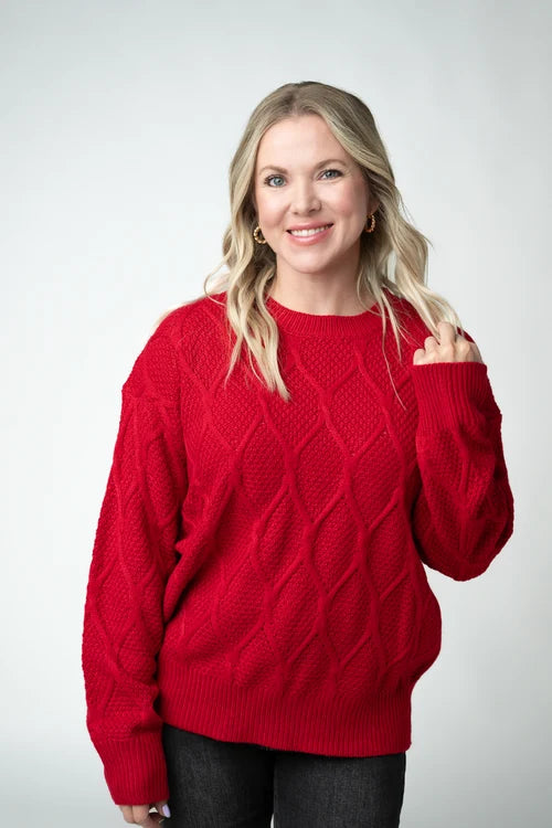 PREORDER  Michelle Mae | Carson Pullover | Red