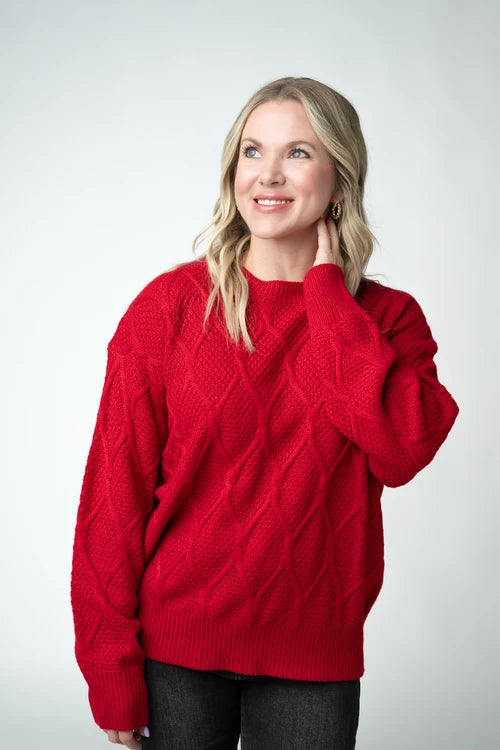 PREORDER  Michelle Mae | Carson Pullover | Red