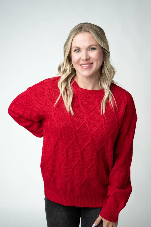 PREORDER  Michelle Mae | Carson Pullover | Red