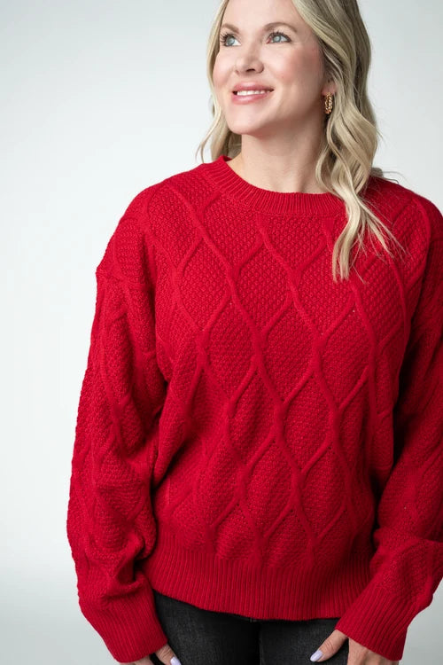 PREORDER  Michelle Mae | Carson Pullover | Red