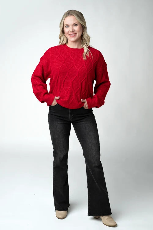 PREORDER  Michelle Mae | Carson Pullover | Red