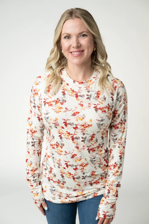 PREORDER  Michelle Mae | Blair Long Sleeve Top | Autumn Watercolour