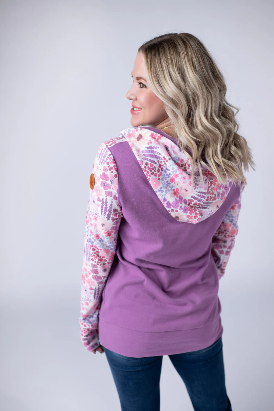Michelle Mae | Classic HalfZip Hoodie | Coral Sunset Floral