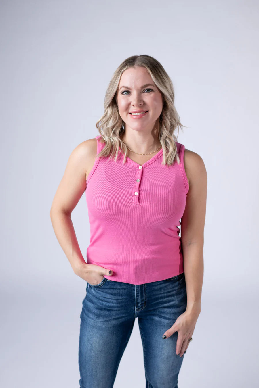 Michelle Mae | Addison Tank | Pink