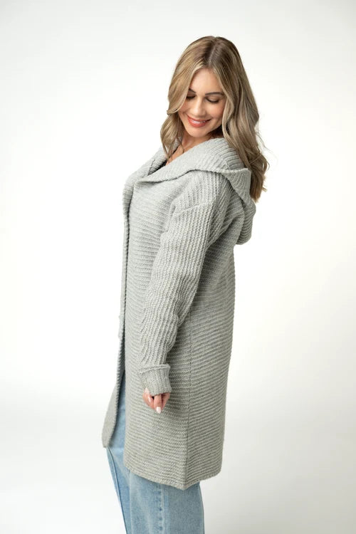 PREORDER  Michelle Mae | Lilian Long Hooded Cardigan - ETA MID AUG
