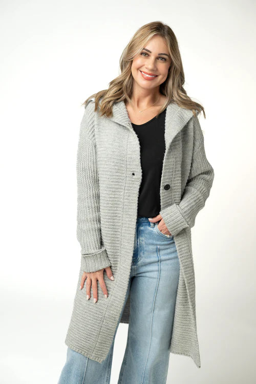 PREORDER  Michelle Mae | Lilian Long Hooded Cardigan - ETA MID AUG