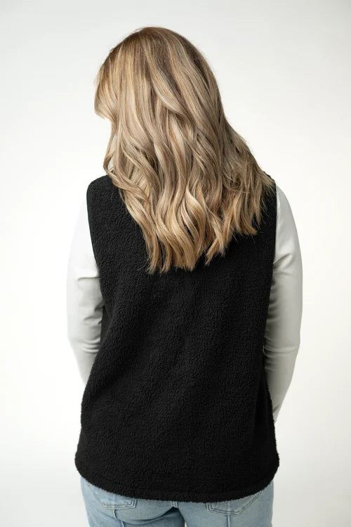 PREORDER  Michelle Mae | Sherpa Vest | Black