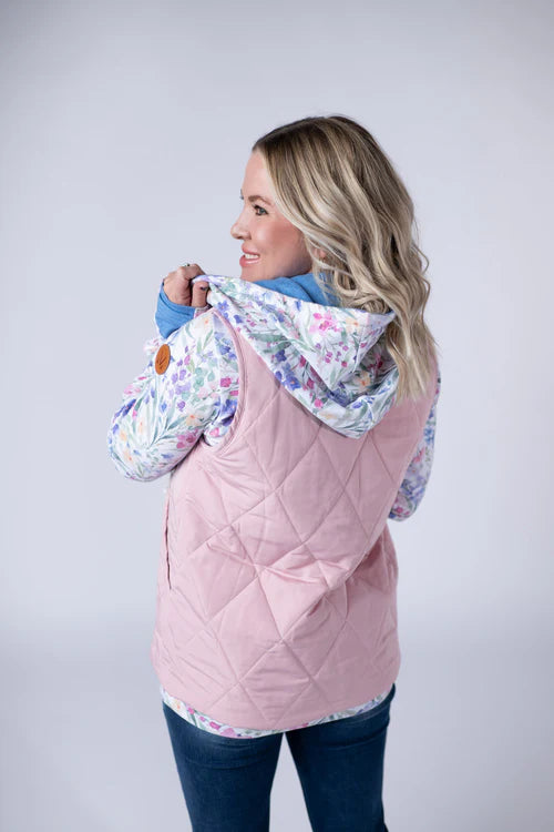 Michelle Mae | Remy Zip Up Vest | Blush