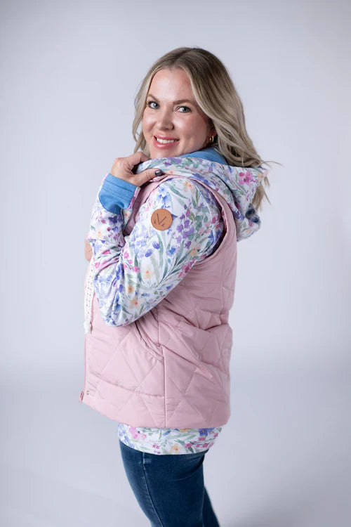 Michelle Mae | Remy Zip Up Vest | Blush