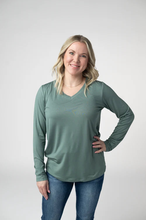 Michelle Mae | Larissa Long Sleeve | Dusty Jade