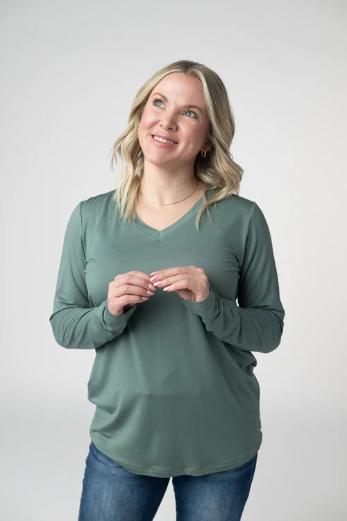 Michelle Mae | Larissa Long Sleeve | Dusty Jade