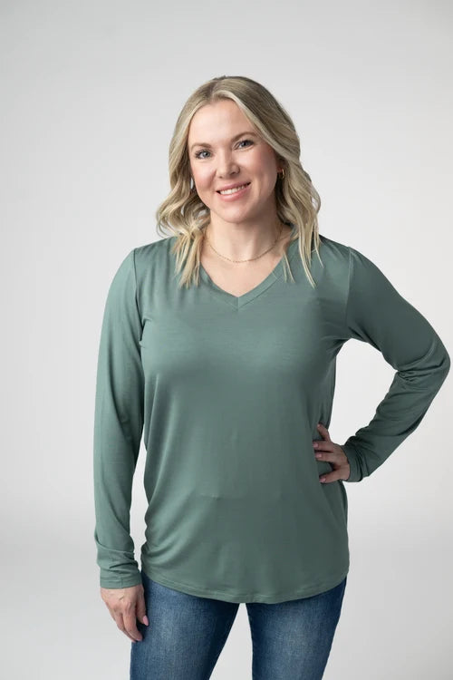 Michelle Mae | Larissa Long Sleeve | Dusty Jade