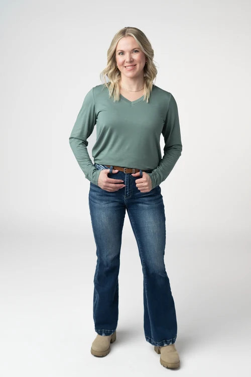 Michelle Mae | Larissa Long Sleeve | Dusty Jade