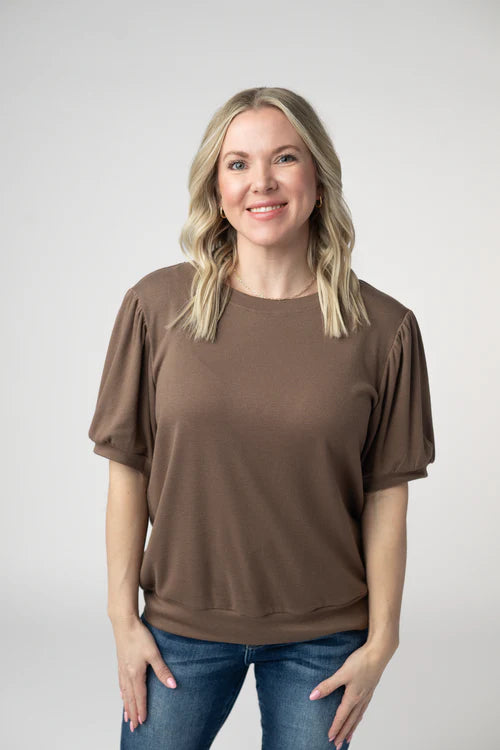 Michelle Mae | Katie Cozy Top | Mocha