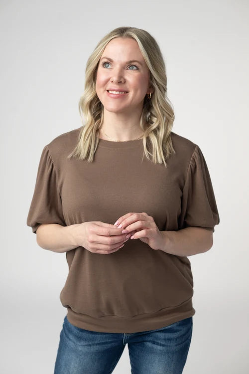 Michelle Mae | Katie Cozy Top | Mocha
