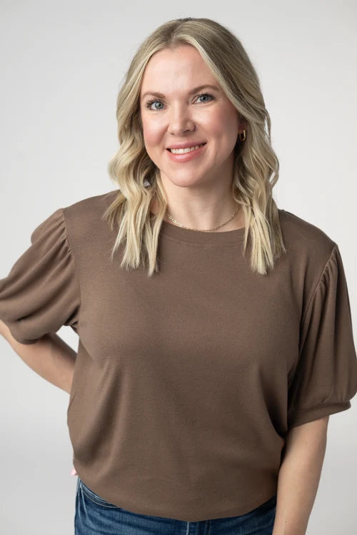 Michelle Mae | Katie Cozy Top | Mocha