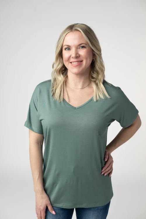 PREORDER  Michelle Mae | Chloe Cozy Tee | Dusty Jade