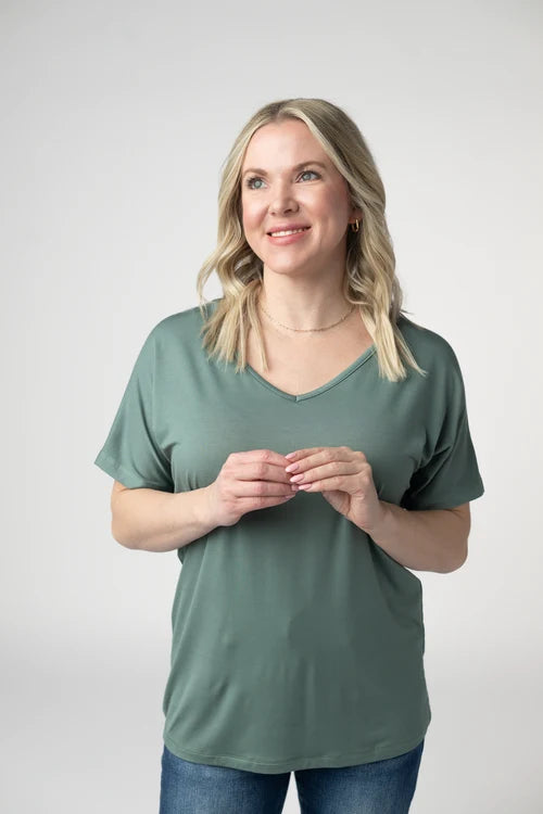 PREORDER  Michelle Mae | Chloe Cozy Tee | Dusty Jade
