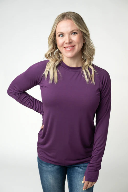 PREORDER  Michelle Mae | Blair Long Sleeve Top | Purple