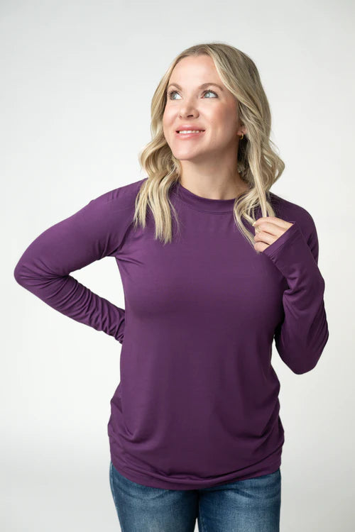 PREORDER  Michelle Mae | Blair Long Sleeve Top | Purple