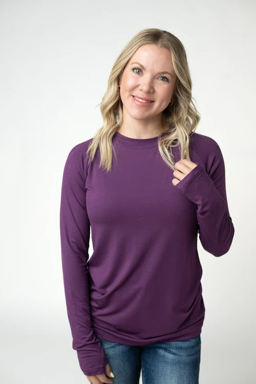PREORDER  Michelle Mae | Blair Long Sleeve Top | Purple
