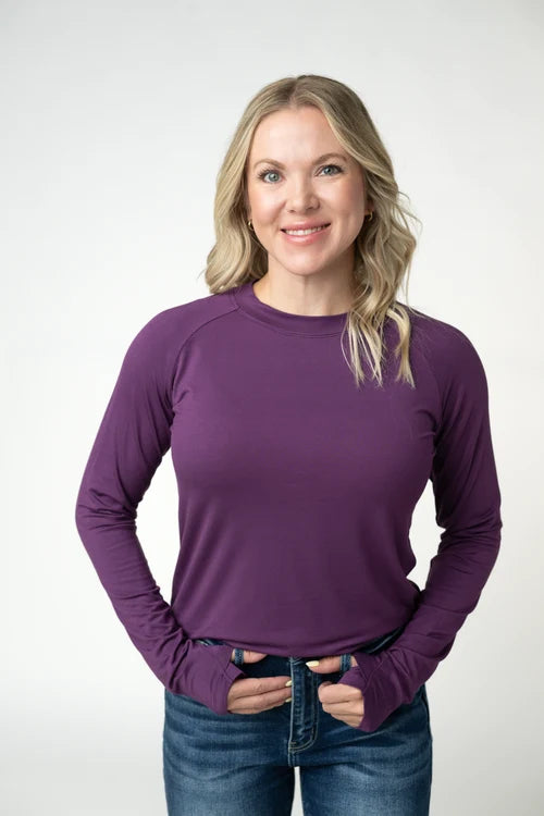 PREORDER  Michelle Mae | Blair Long Sleeve Top | Purple