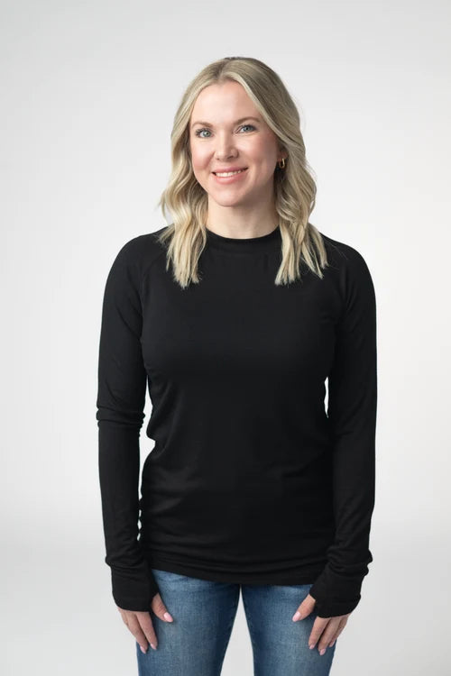 PREORDER  Michelle Mae | Blair Long Sleeve Top | Black
