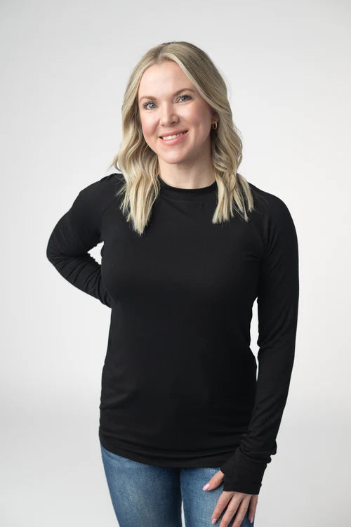 PREORDER  Michelle Mae | Blair Long Sleeve Top | Black
