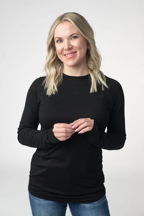 PREORDER  Michelle Mae | Blair Long Sleeve Top | Black