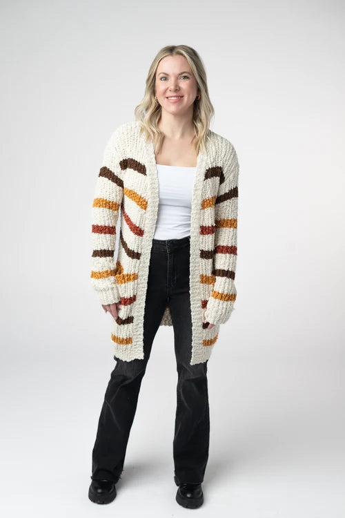 Michelle Mae | Fall Striped Cardigan