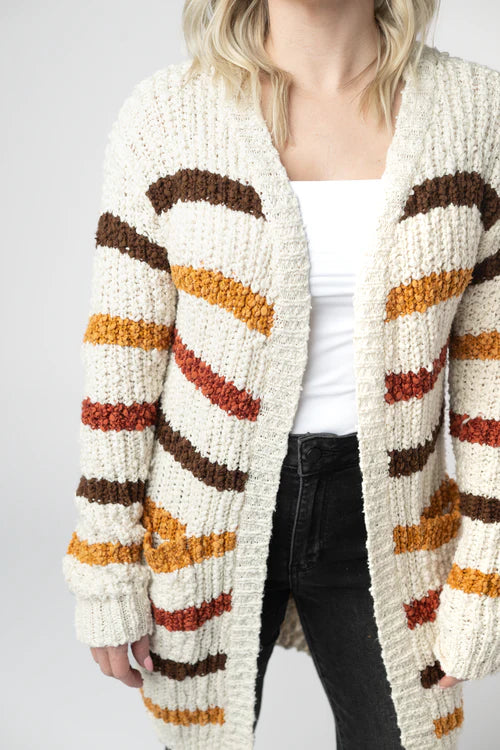 Michelle Mae | Fall Striped Cardigan