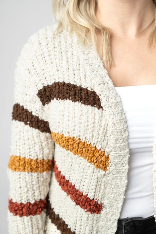 Michelle Mae | Fall Striped Cardigan