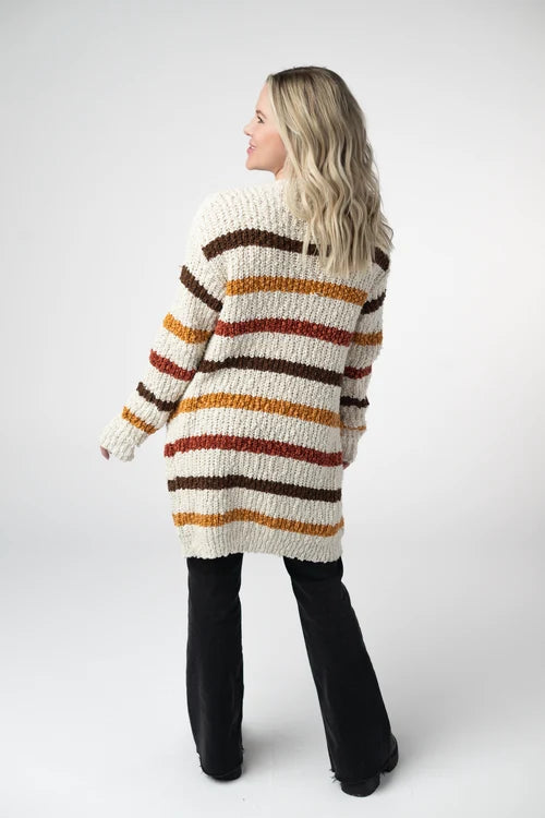 Michelle Mae | Fall Striped Cardigan