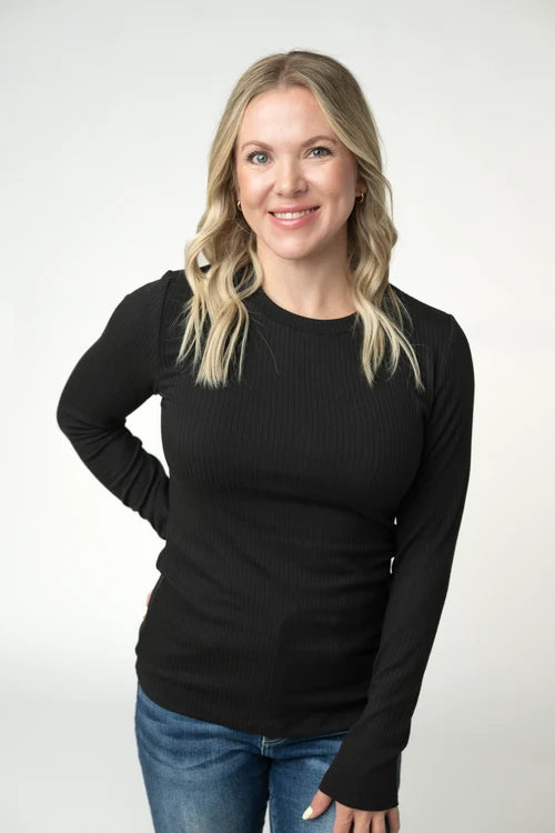 Michelle Mae | Reese Long Sleeved Top | Black