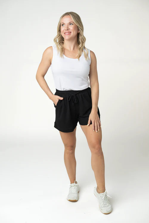 Michelle Mae | Weslie Waffle Shorts | Black