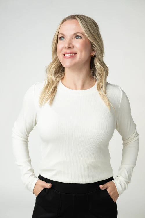 Michelle Mae | Reese Long Sleeved Top | Ivory