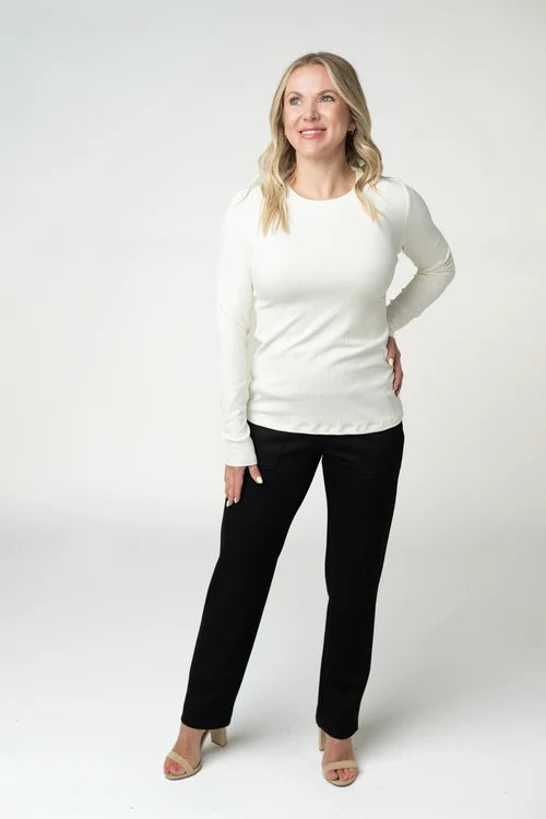 Michelle Mae | Reese Long Sleeved Top | Ivory