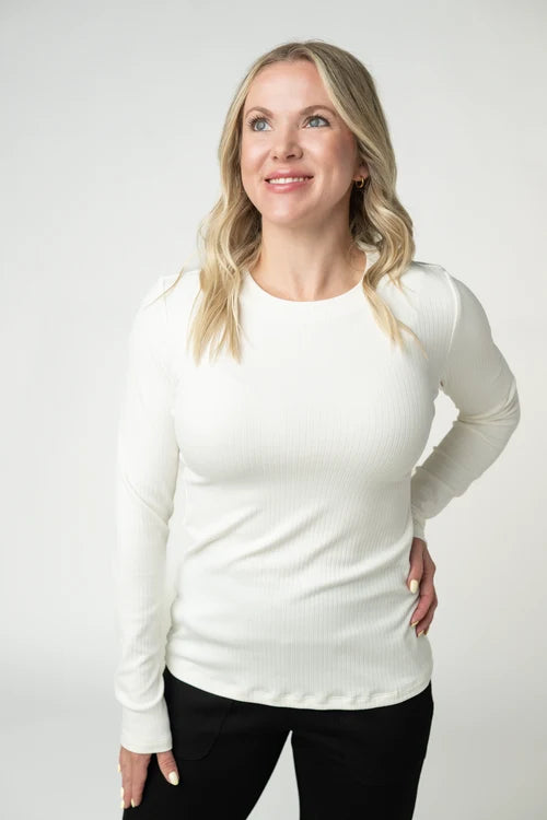 Michelle Mae | Reese Long Sleeved Top | Ivory