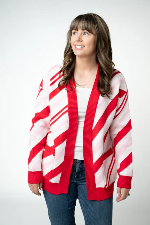 PREORDER  Michelle Mae | Candy Cane Cardigan