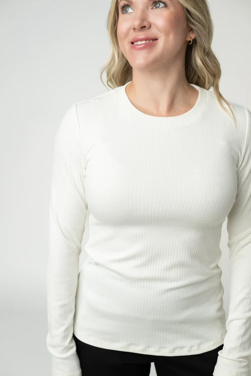 Michelle Mae | Reese Long Sleeved Top | Ivory